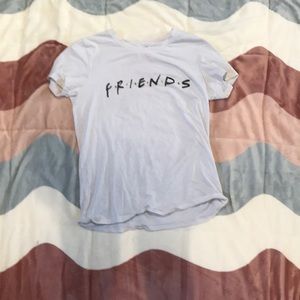 white friends short sleeve t shirt